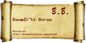 Baumöhl Borsa névjegykártya